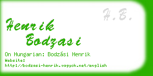 henrik bodzasi business card
